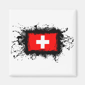 Schweizer Flagge Magnet (Vorne)