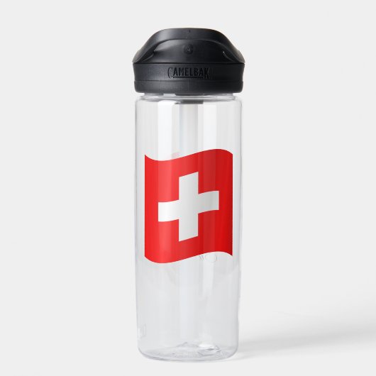 Schweizer Flagge, patriotische Schweiz Trinkflasche (Rückseite)