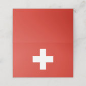 Schweizer Flagge Platzkarte (Außenseite Aufgefaltet)