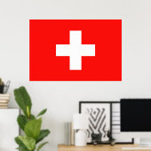Schweizer Flagge Poster (Heimbüro)