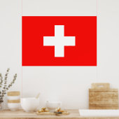 Schweizer Flagge Poster (Küche)