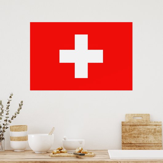 Schweizer Flagge Poster (Küche)