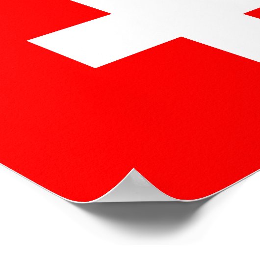 Schweizer Flagge Poster (Ecke)