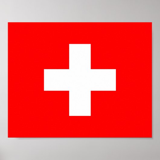 Schweizer Flagge Poster (Vorne)