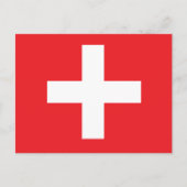 Schweizer Flagge Postkarte (Vorderseite)