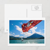 Schweizer Flagge Postkarte (Vorne/Hinten)