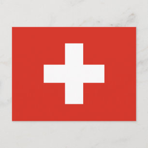 Schweizer Flagge Postkarte