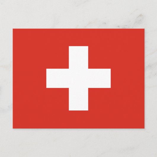 Schweizer Flagge Postkarte (Vorderseite)