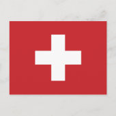 Schweizer Flagge Postkarte (Vorderseite)
