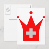 Schweizer Flagge Postkarte (Vorne/Hinten)