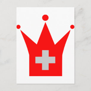 Schweizer Flagge Postkarte