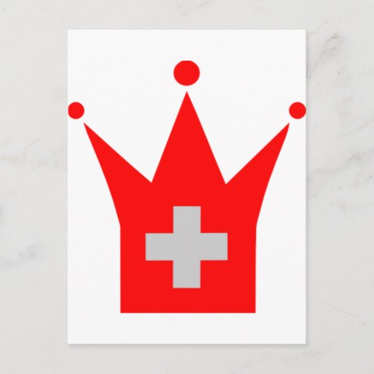 Schweizer Flagge Postkarte (Vorderseite)