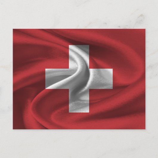 Schweizer Flagge Postkarte (Vorderseite)
