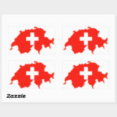 Schweizer Flagge Rechteckiger Aufkleber (Blatt)