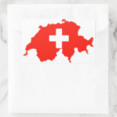 Schweizer Flagge Rechteckiger Aufkleber (Tasche)