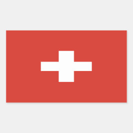 Schweizer Flagge Rechteckiger Aufkleber