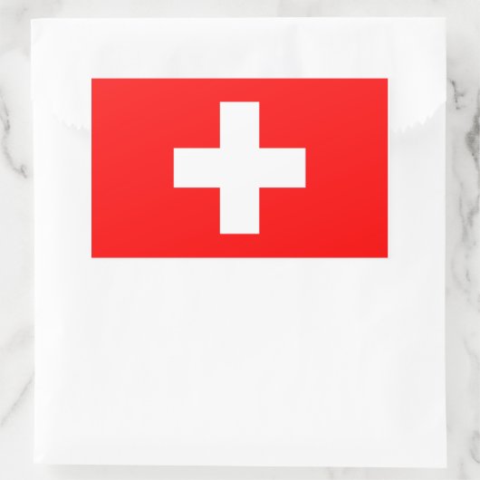 Schweizer Flagge Rechteckiger Aufkleber (Tasche)