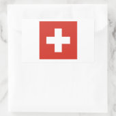 Schweizer Flagge Rechteckiger Aufkleber (Tasche)