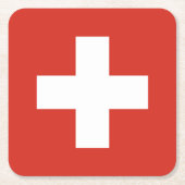 Schweizer Flagge Rechteckiger Pappuntersetzer (Vorderseite)