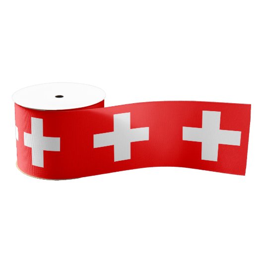 Schweizer Flagge - Reise, Urlaub/Sport Ripsband (Spule)