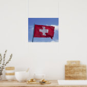 Schweizer Flagge (RF) Poster (Küche)