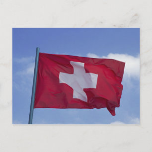 Schweizer Flagge (RF) Postkarte