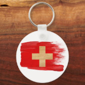 Schweizer Flagge Schlüsselanhänger (Vorderseite)