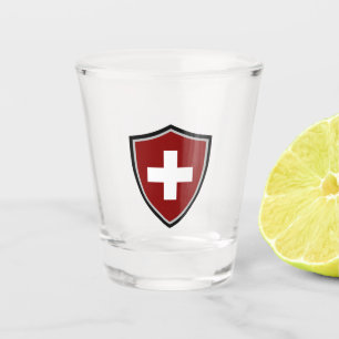 Schweizer Flagge Schnapsglas