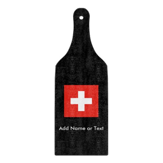Schweizer Flagge Schneidebrett (Vorderseite)