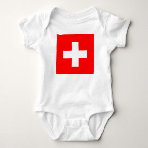 Schweizer Flagge (Schweiz) Baby Strampler