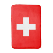 Schweizer Flagge (Schweiz) Badematte (Vorderseite Vertikal)