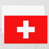 Schweizer Flagge (Schweiz) Briefpapier (Vorne/Hinten)