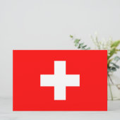 Schweizer Flagge (Schweiz) Briefpapier (Stehend Vorderseite)