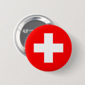 Schweizer Flagge (Schweiz) Button (Vorne & Hinten)