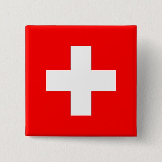 Schweizer Flagge (Schweiz) Button (Vorderseite)