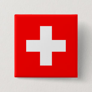 Schweizer Flagge (Schweiz) Button