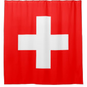 Schweizer Flagge (Schweiz) Duschvorhang (Vorderseite)