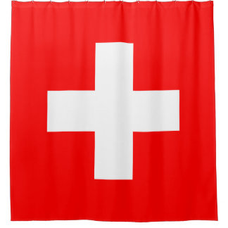 Schweizer Flagge (Schweiz) Duschvorhang