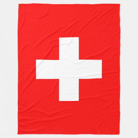 Schweizer Flagge (Schweiz) Fleecedecke (Vorderseite)