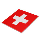 Schweizer Flagge (Schweiz) Fliese (Seite)