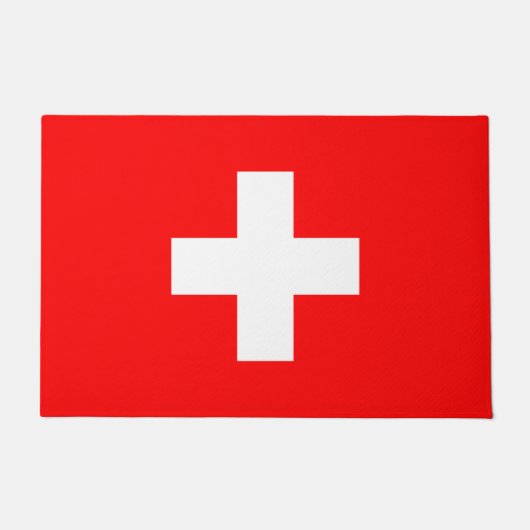Schweizer Flagge (Schweiz) Fußmatte (Vorderseite)
