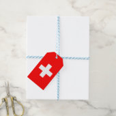 Schweizer Flagge (Schweiz) Geschenkanhänger (Mit Garn)