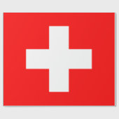 Schweizer Flagge (Schweiz) Geschenkpapier (Flach)
