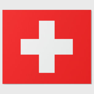 Schweizer Flagge (Schweiz) Geschenkpapier