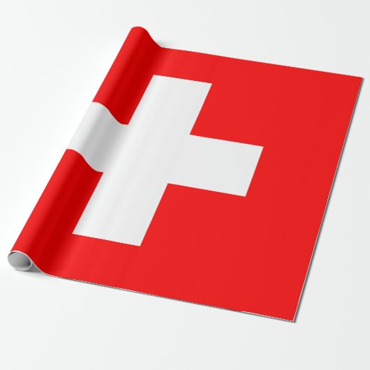 Schweizer Flagge (Schweiz) Geschenkpapier (Ungerollt)
