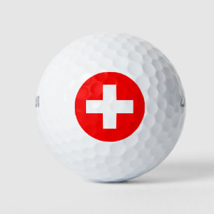 Schweizer Flagge (Schweiz) Golfball