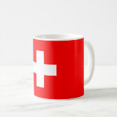 Schweizer Flagge (Schweiz) Kaffeetasse (VorderseiteRechts)