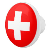 Schweizer Flagge (Schweiz) Keramikknauf (Rechts)