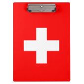 Schweizer Flagge (Schweiz) Klemmbrett (Vorderseite)