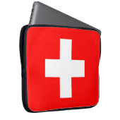 Schweizer Flagge (Schweiz) Laptopschutzhülle (Vorne Rechts)